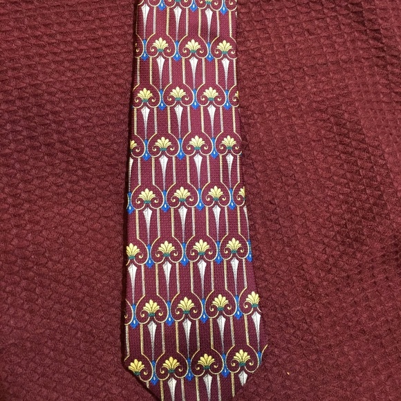Christian Dior Men’s Tie Silk Maroon - Picture 1 of 4